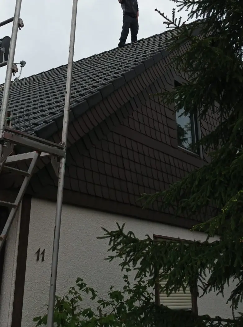 Dach vorher/nachher Reinigung