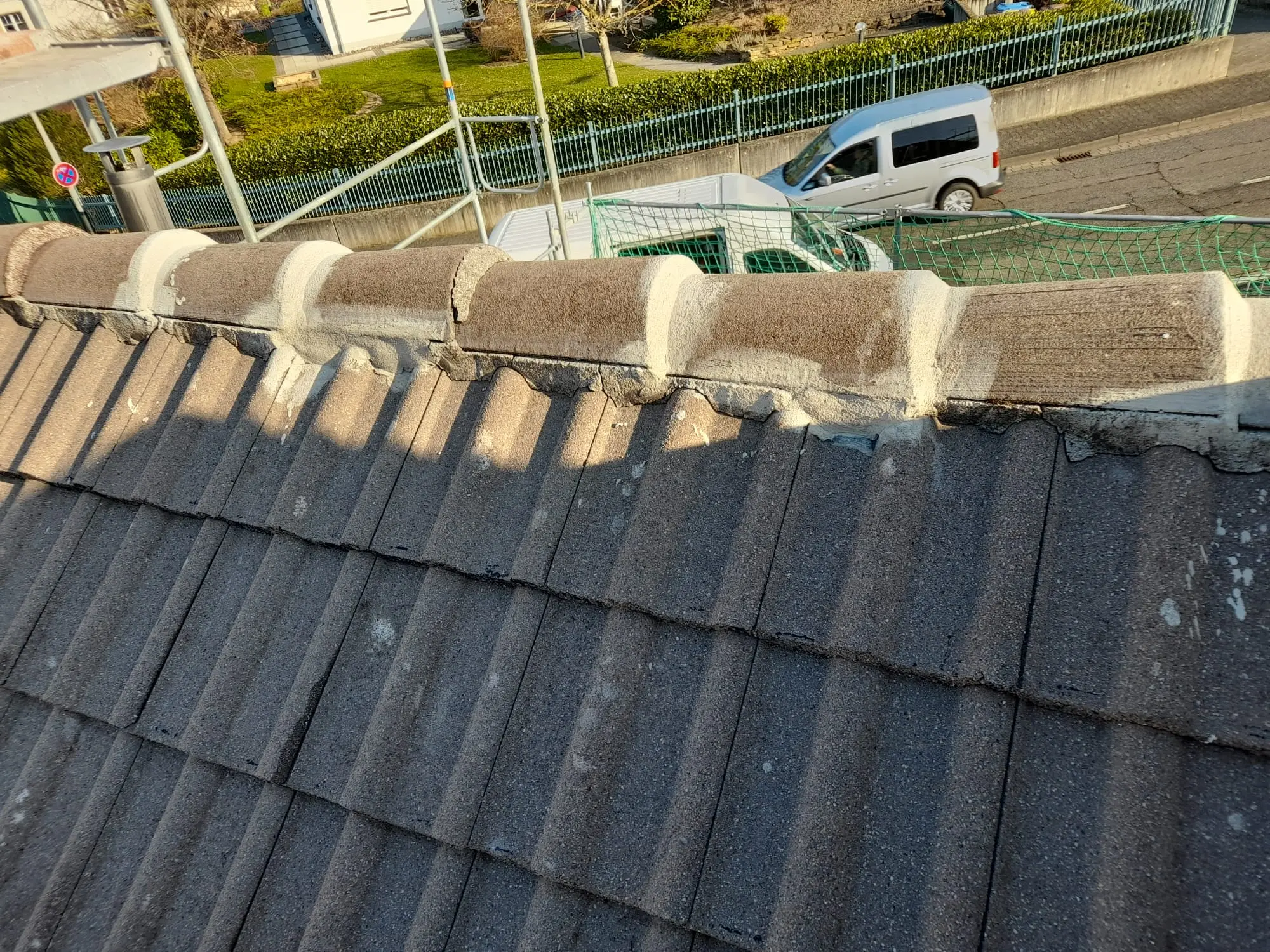 Dach vorher/nachher Reinigung