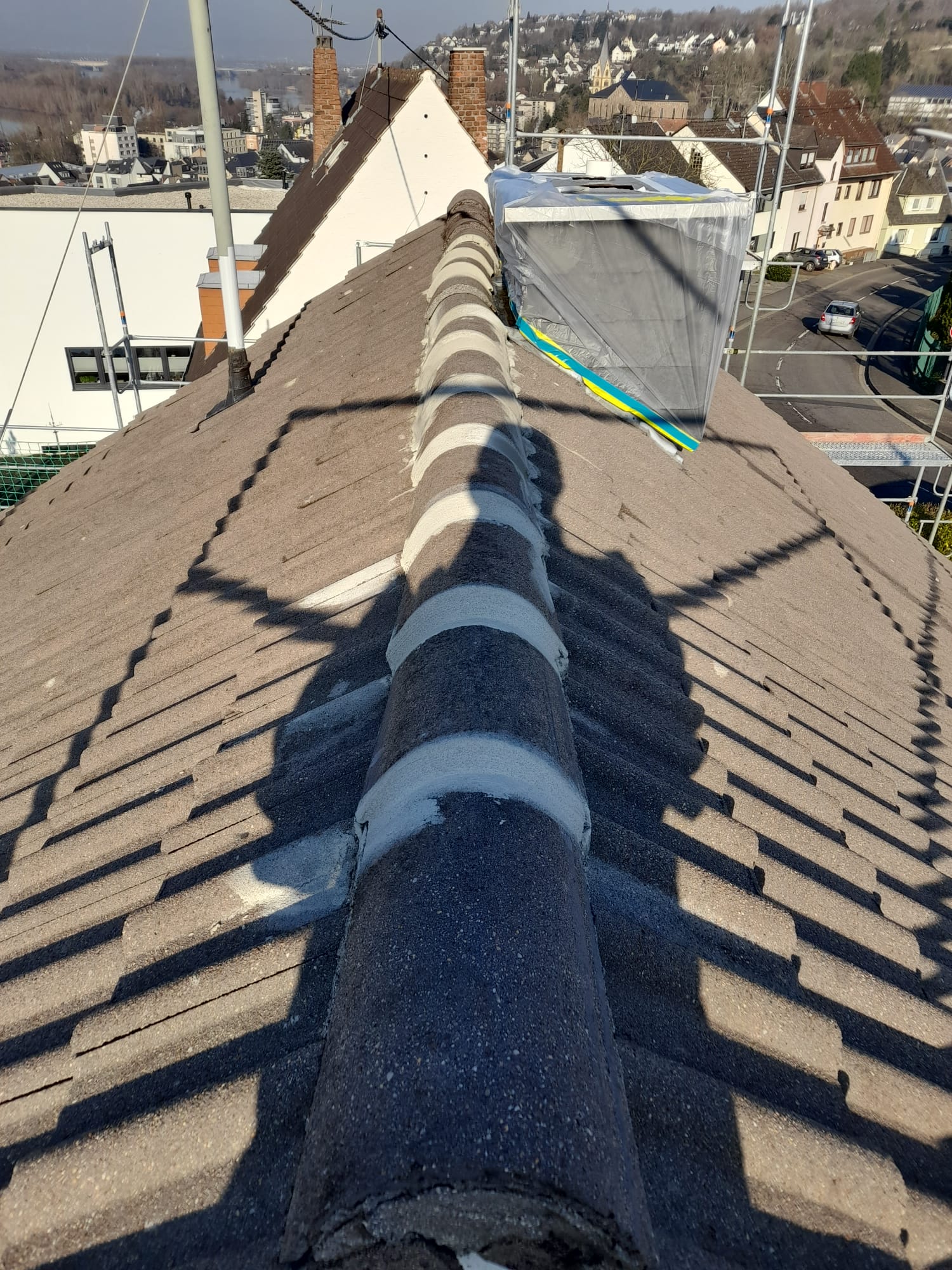 Dach vorher/nachher Reinigung