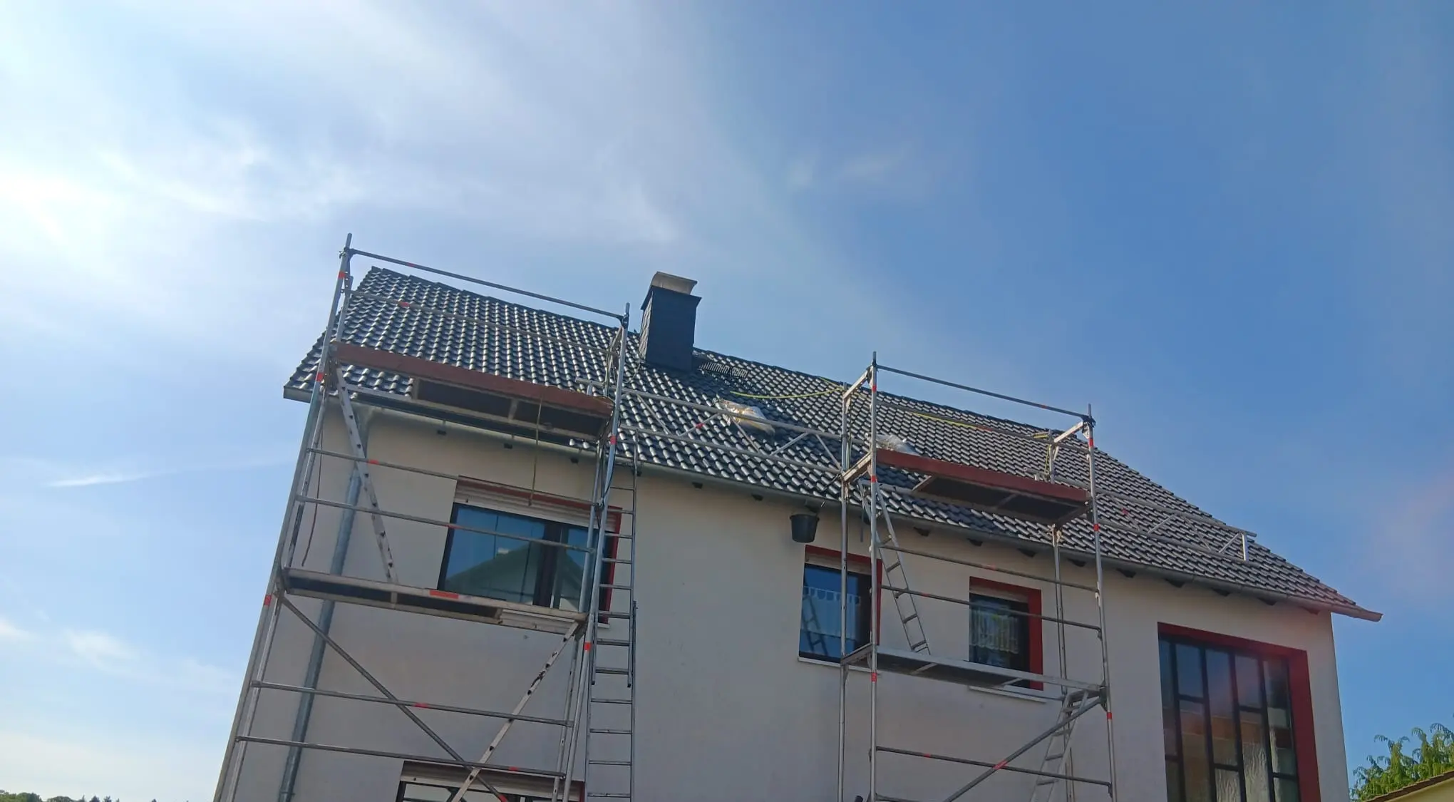 Dach vorher/nachher Reinigung